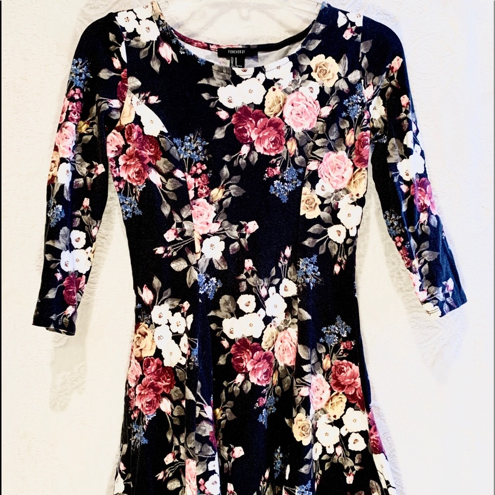 Floral Sleeved Mini Dress